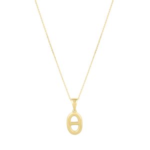 14K Puff Mariner Link Pendant