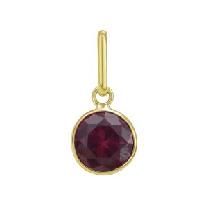 14K Round Ruby Charm