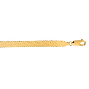 14K Gold 7" 5mm Imperial Herringbone Chain