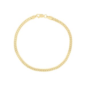 14K Gold 18" 3mm Semi-Solid Square Franco Chain