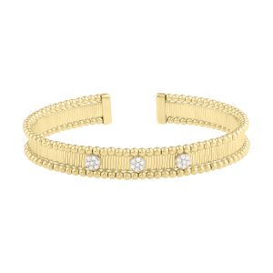 14K Pallina Diamond Bangle