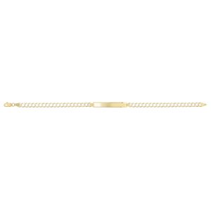 14K 4.7mm Pave Curb ID Bracelet