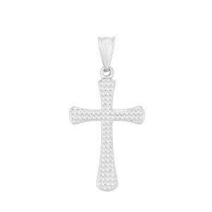 14K Gold Diamond Cut Cross