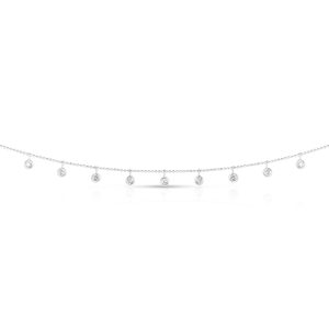 14K Gold .50ct Dangling Diamonds Necklace