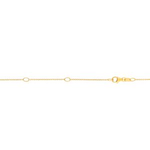 10K Gold 0.97mm Double Extendable Cable Chain