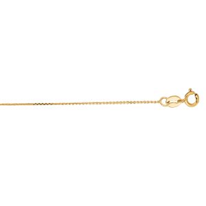 10K Gold .5mm Diamond Cut Flat Cable Chain