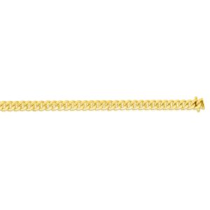 10K Gold 18" 4.5mm Semi-Solid Miami Cuban Chain