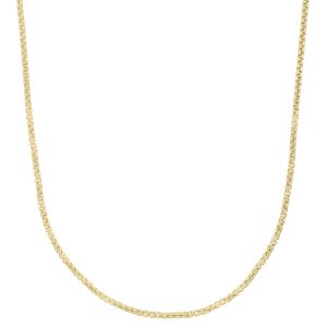 10K Gold 2.5mm Solid Round Box Chain