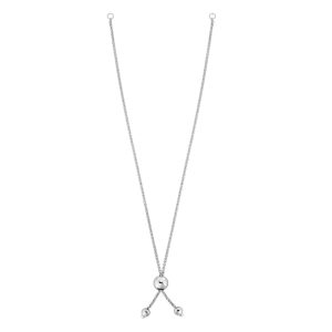 10K Gold Round Wheat Chain with Ball Slide Friendship Bracelet