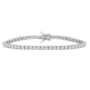 Silver White CZ Tennis Bracelet