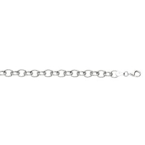 Silver Medium Round Link Bracelet