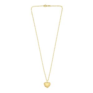 Gold Over Silver Heart Locket Necklace