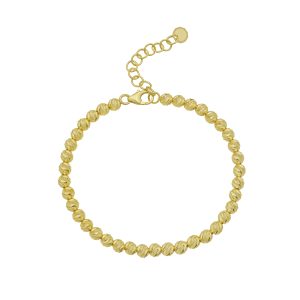 14K 4mm Beaded Bracelet