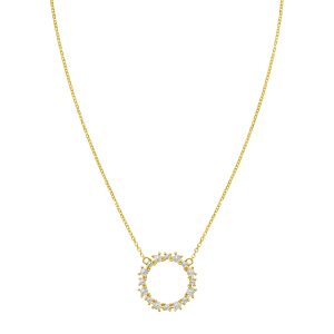 14K DiamonOro Circle Necklace