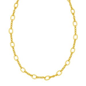 14K Five & One Oval Link Chain