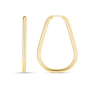 14K Endless Pear Hoop Earring