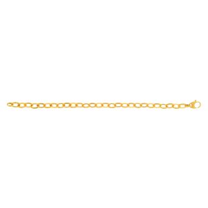 14K Gold Polished Mini Oval Link Chain