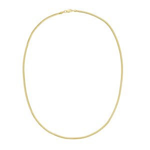14K Gold 2mm Oval Snake Chain