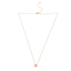 14K Gold Scribbles Heart Necklace