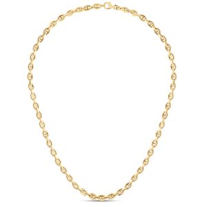 14K Puffed 5.4mm Mariner Bracelet