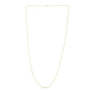 14K Gold Diamond Mirror Chain Necklace