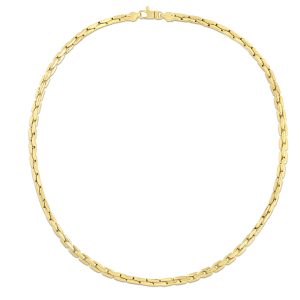 14K Gold Compressed Cable Link Bracelet