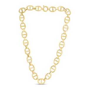 14K Gold 13.8mm Mariner Link Bracelet