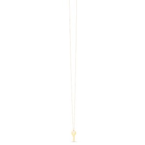14K Gold Heart Key Necklace