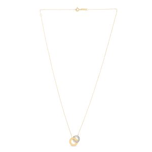 14K Gold & Mother of Pearl Circles Necklace