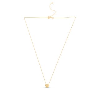 14K Gold Scribbles Heart Necklace