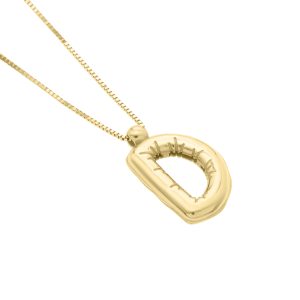14K Helium Initial D Pendant