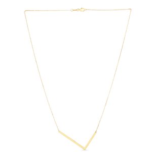 14K Gold Large Initial L Necklace