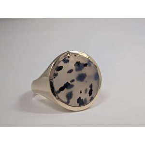 14K Yellow Gold Montana Agate Ring
