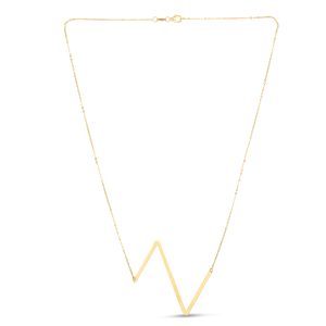 14K Gold Large Initial Z Necklace