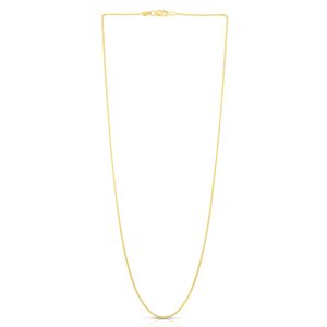 14K Gold 1mm Round Wheat Chain