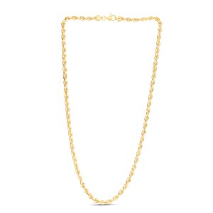 14K 4.3mm Silk Rope Chain
