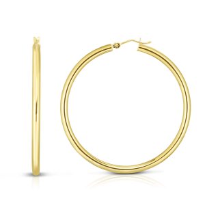 14K Gold 3x50mm Hoops
