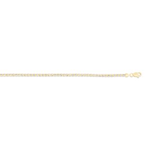 10K 2.7mm Two-Tone Fancy Ice Chain