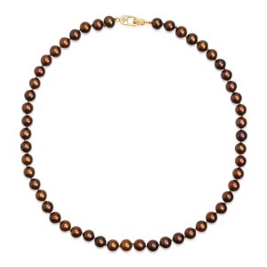 14K Yellow Gold Freshwater Chocolate Pearl Neckpiece