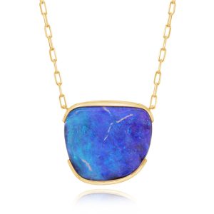 14K Yellow Gold Australian Boulder Opal Neckpiece