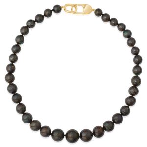 14K Yellow Gold Australian Boulder Opal Bead Strand Neckpiece