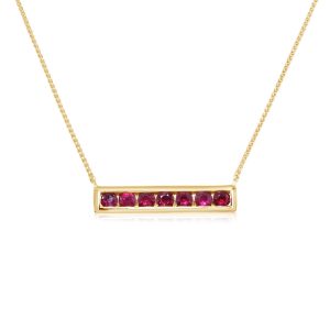 14K Yellow Gold Ruby Neckpiece