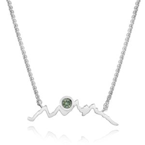 Sterling Silver Wire Mountain Montana Sapphire Neckpiece(1-Stone)