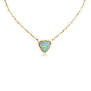 14K Yellow Gold Australian Opal Neckpiece
