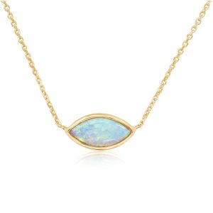 14K Yellow Gold Australian Opal Neckpiece