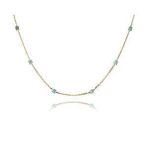 14K Yellow Gold Australian Opal Neckpiece