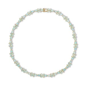 18K Yellow Gold Australian Opal Necklace