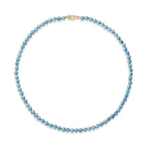 14K Yellow Gold Kazakhstan Turquoise Neckpiece