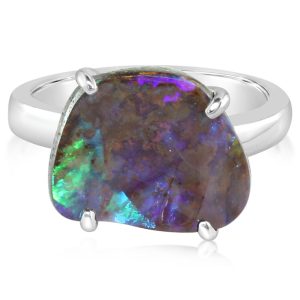 Sterling Silver Australian Boulder Opal Ring