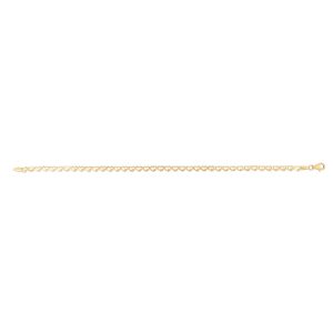 14K Gold Heart Link Bracelet